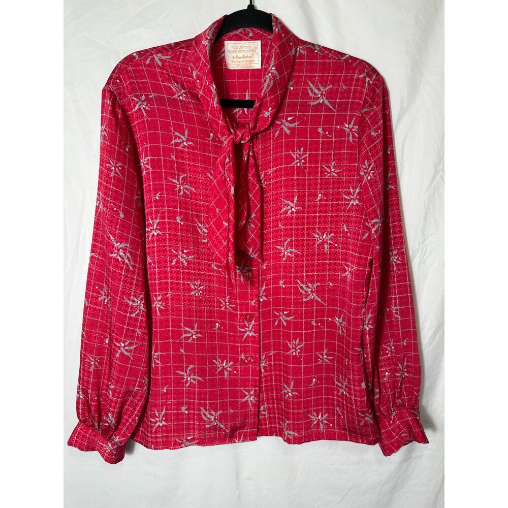 Country Sophisticates by Pendleton Women's Vintage Blouse/Skirt Set Petite SZ 12